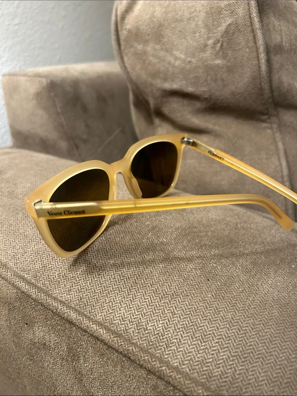 Veuve Cliquet Beige Sunglasses - Classic Square Frame